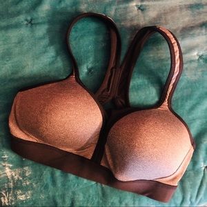 High-support molded sports bra